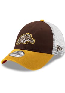 New Era Western Michigan Broncos 3T 9FORTY Trucker Adjustable Hat - Brown