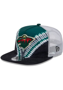 New Era Minnesota Wild Green Dye Golfer Trucker Mens Snapback Hat