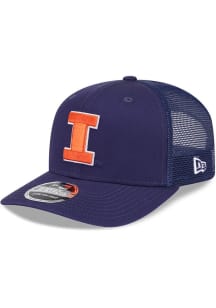 New Era Illinois Fighting Illini Evergreen Stretch 9SEVENTY Adjustable Hat - Navy Blue