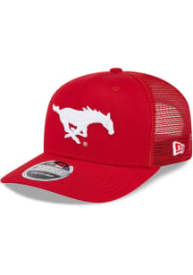 New Era SMU Mustangs Evergreen Stretch 9SEVENTY Adjustable Hat - Red