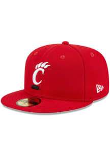 New Era Cincinnati Bearcats Mens Red Evergreen 59FIFTY Fitted Hat