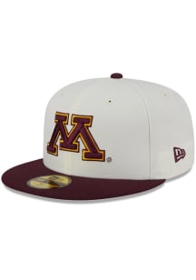 New Era Minnesota Golden Gophers Mens White 2T Evergreen 59FIFTY Fitted Hat