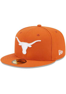 New Era Texas Longhorns Mens Burnt Orange Evergreen 59FIFTY Fitted Hat