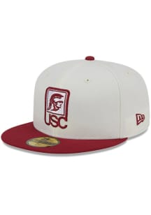 New Era USC Trojans Mens White 2T Evergreen 59FIFTY Fitted Hat