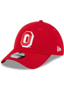 New Era Ohio State Buckeyes Mens Red Evergreen Dash Mark 39THIRTY Flex Hat