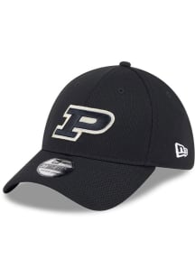 New Era Purdue Boilermakers Mens Black Evergreen Dash Mark 39THIRTY Flex Hat