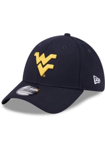 New Era West Virginia Mountaineers Mens Navy Blue Evergreen Dash Mark 39THIRTY Flex Hat