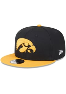 New Era Iowa Hawkeyes Black Evergreen 2T 9FIFTY Mens Snapback Hat
