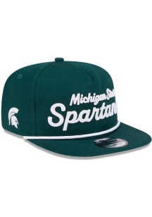 New Era Michigan State Spartans Green Team Text Golfer Mens Snapback Hat
