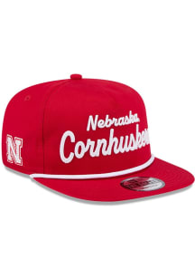 New Era Nebraska Cornhuskers Red Team Text Golfer Mens Snapback Hat