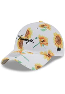 New Era Iowa Hawkeyes White Sunflower 9TWENTY Womens Adjustable Hat