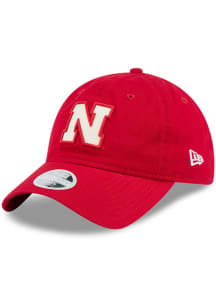 New Era Nebraska Cornhuskers Red Evergreen Glitter 9TWENTY Womens Adjustable Hat