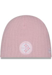 New Era Pittsburgh Steelers Evergreen Mini Fan Baby Knit Hat - Pink
