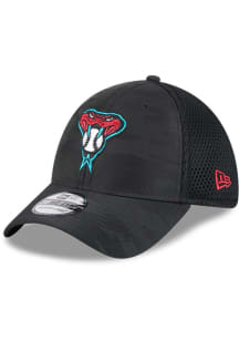 New Era Arizona Diamondbacks Mens Black Tonal Camo 39THIRTY Flex Hat
