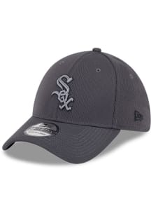 New Era Chicago White Sox Mens Grey Evergreen Dash Mark 39THIRTY Flex Hat