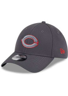 New Era Cincinnati Reds Mens Grey Evergreen Dash Mark 39THIRTY Flex Hat