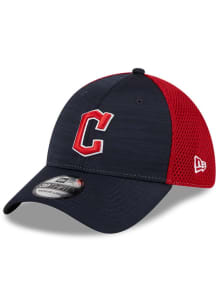 New Era Cleveland Guardians Mens Navy Blue Game Day 39THIRTY Flex Hat