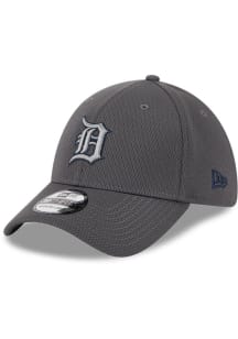 New Era Detroit Tigers Mens Grey Evergreen Dash Mark 39THIRTY Flex Hat