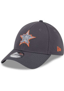 New Era Houston Astros Mens Grey Evergreen Dash Mark 39THIRTY Flex Hat