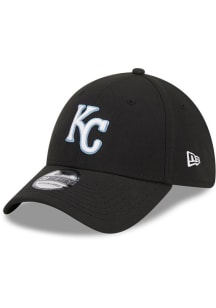New Era Kansas City Royals Mens Black Evergreen Team Classic 39THIRTY Flex Hat