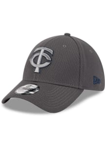 New Era Minnesota Twins Mens Grey Evergreen Dash Mark 39THIRTY Flex Hat