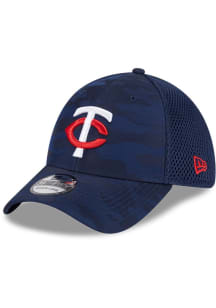 New Era Minnesota Twins Mens Navy Blue Tonal Camo 39THIRTY Flex Hat