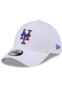 New Era New York Mets Mens White Evergreen Team Classic 39THIRTY Flex Hat