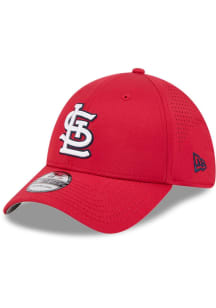 New Era St Louis Cardinals Mens Red Mid Perf 39THIRTY Flex Hat