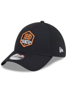 New Era Houston Dynamo Mens Black Evergreen Dash Mark 39THIRTY Flex Hat