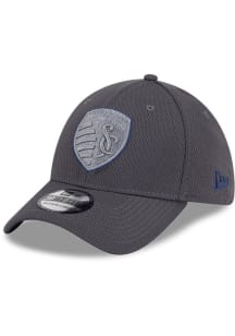 New Era Sporting Kansas City Mens Grey Evergreen Dash Mark 39THIRTY Flex Hat