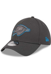 New Era Oklahoma City Thunder Mens Grey Evergreen Dash Mark 39THIRTY Flex Hat
