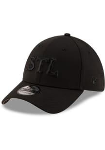 New Era St Louis Cardinals Mens Black Tonal 39THIRTY Flex Hat