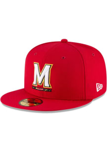 New Era Maryland Terrapins Mens Red Basic 59FIFTY Design Fitted Hat