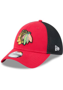 New Era Chicago Blackhawks Mens Red Evergreen 2T Neo 39THIRTY Flex Hat
