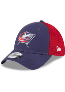 New Era Columbus Blue Jackets Mens Blue Evergreen 2T Neo 39THIRTY Flex Hat