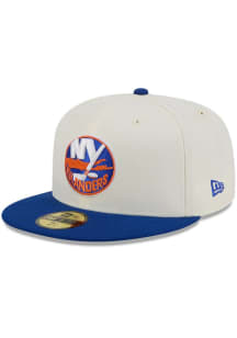 New Era New York Islanders Mens White 2T Evergreen 59FIFTY Fitted Hat
