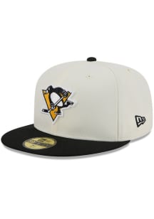 New Era Pittsburgh Penguins Mens White 2T Evergreen 59FIFTY Fitted Hat