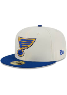 New Era St Louis Blues Mens White 2T Evergreen 59FIFTY Fitted Hat