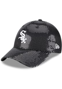 New Era Chicago White Sox Black Sequin 9FORTY Womens Adjustable Hat