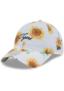 New Era Detroit Tigers White Sunflower 9TWENTY Womens Adjustable Hat