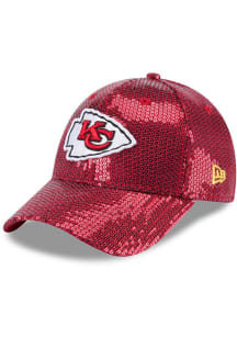 New Era Kansas City Chiefs Red Sequin 9FORTY Womens Adjustable Hat