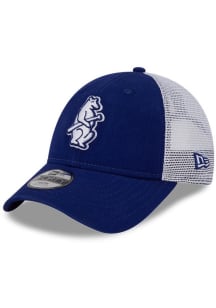 New Era Chicago Cubs Navy Blue Evergreen Trucker JR 9FORTY Youth Adjustable Hat