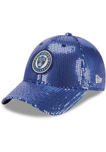 New Era Philadelphia Union Navy Blue Sequin JR 9FORTY Youth Adjustable Hat