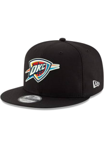 New Era Oklahoma City Thunder Black OKC Thunder Black 9FIFTY Mens Snapback Hat