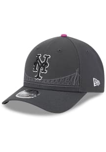 New Era New York Mets 2025 City Connect Official M Crown 9FORTY Adjustable Hat - Grey