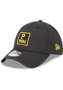 New Era Pittsburgh Pirates Mens Black 2025 City Connect Fan Pack 39THIRTY Flex Hat