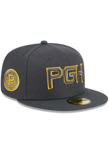 New Era Pittsburgh Pirates Mens Black 2025 City Connect Fan Pack 59FIFTY Fitted Hat