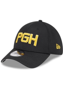 New Era Pittsburgh Pirates Mens Black 2025 City Connect Batting Practice 39THIRTY Flex Hat