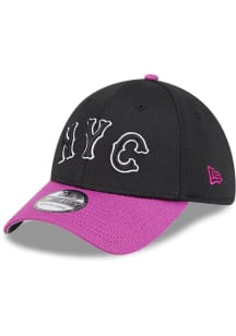 New Era New York Mets Mens Black 2025 City Connect Batting Practice 39THIRTY Flex Hat