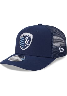 New Era Sporting Kansas City Evergreen Stretch 9SEVENTY Adjustable Hat - Navy Blue